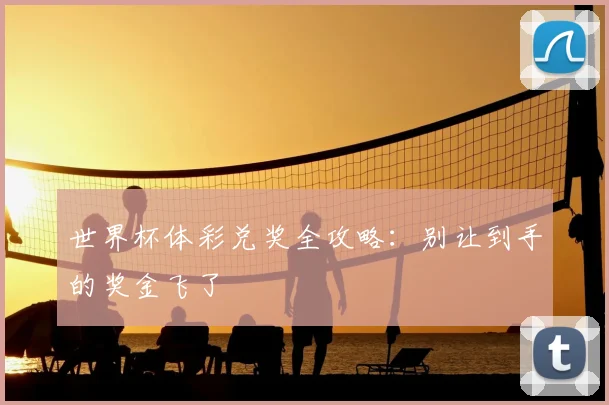 世界杯体彩兑奖全攻略：别让到手的奖金飞了